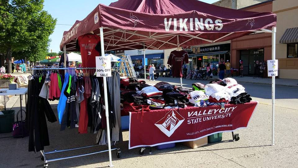 VCSU Bookstore makes an appearance in downtown Valley City each year as part of the local Chamber of Commerce's "Crazy Days Sale."
