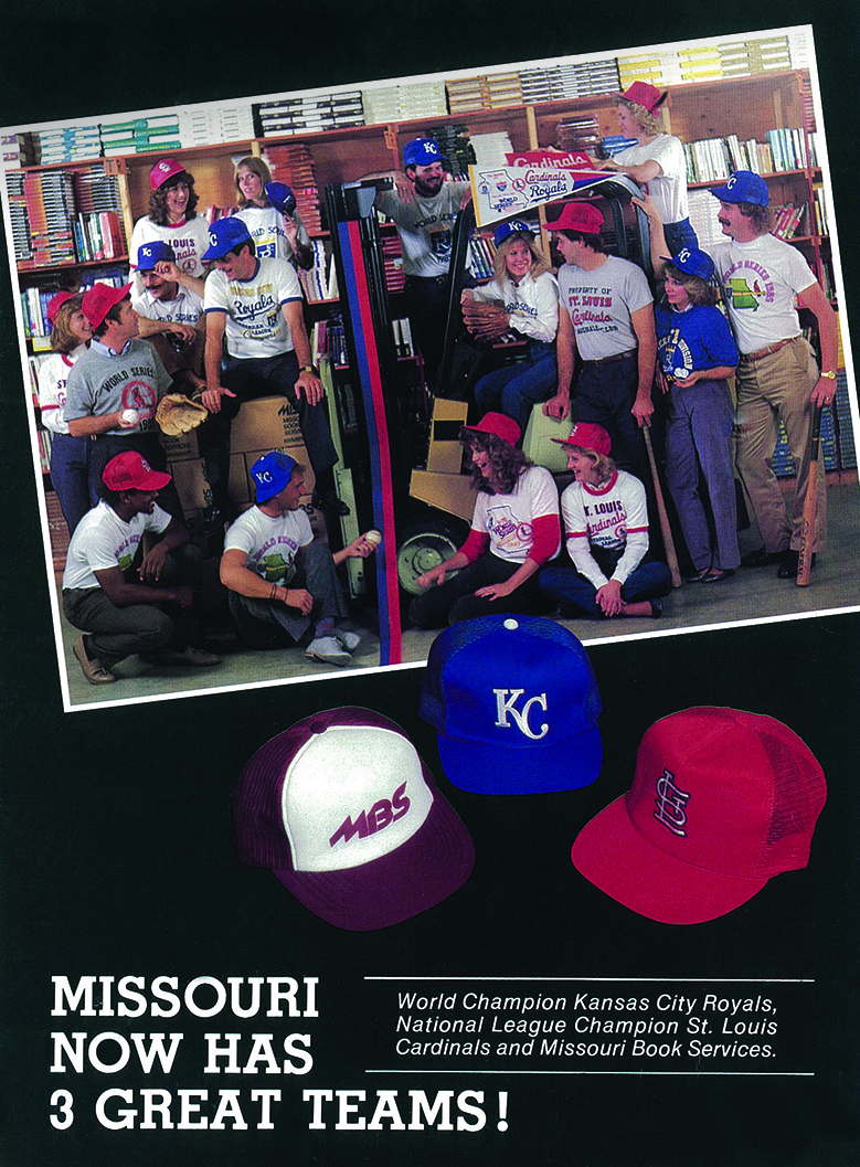 Being centrally located between St. Louis and Kansas City, MBS has had its share of both Cards and Royals fans over the years. In this 1985 CAMEX ad, you can spot Territory Managers Esther Rosner repping the Cardinals, and Dan Dippold showing support for the Royals.