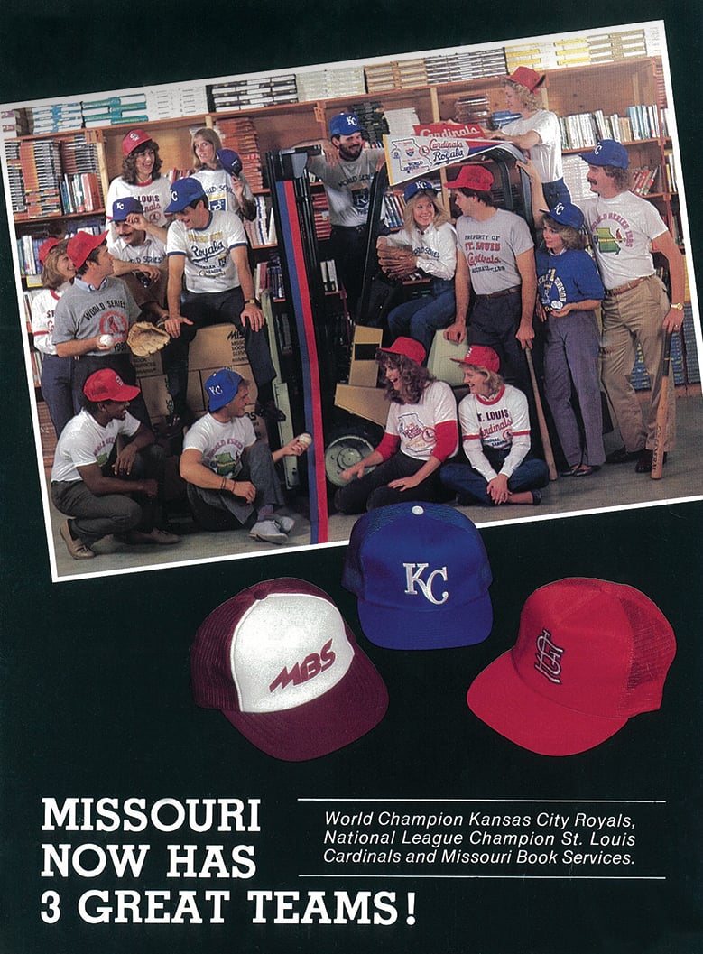 Being centrally located between St. Louis and Kansas City, MBS has had its share of both Cards and Royals fans over the years. In this 1985 CAMEX ad, you can spot Territory Managers Esther Rosner repping the Cardinals, and Dan Dippold showing support for the Royals.