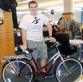One of the eight winners of Blue Colt Bookstore's Retro Bicycle Buyback contest!