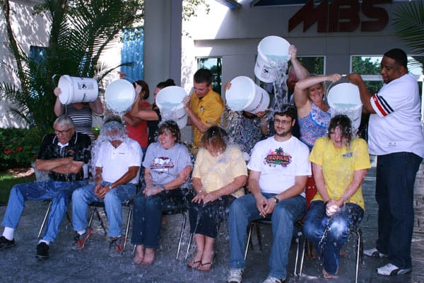 Several people at MBS took the plunge recently and participated in the Ice Bucket Challenge.