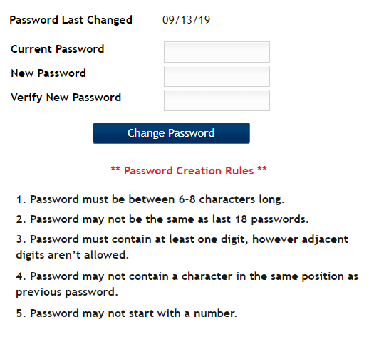 Change password