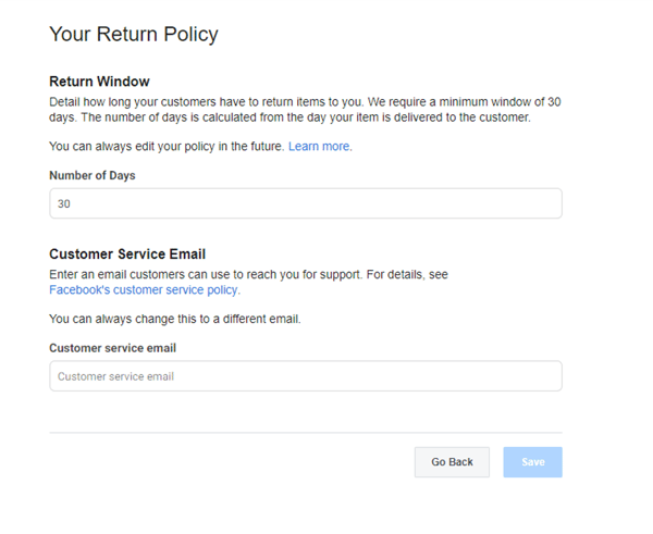 "Your Return Policy"