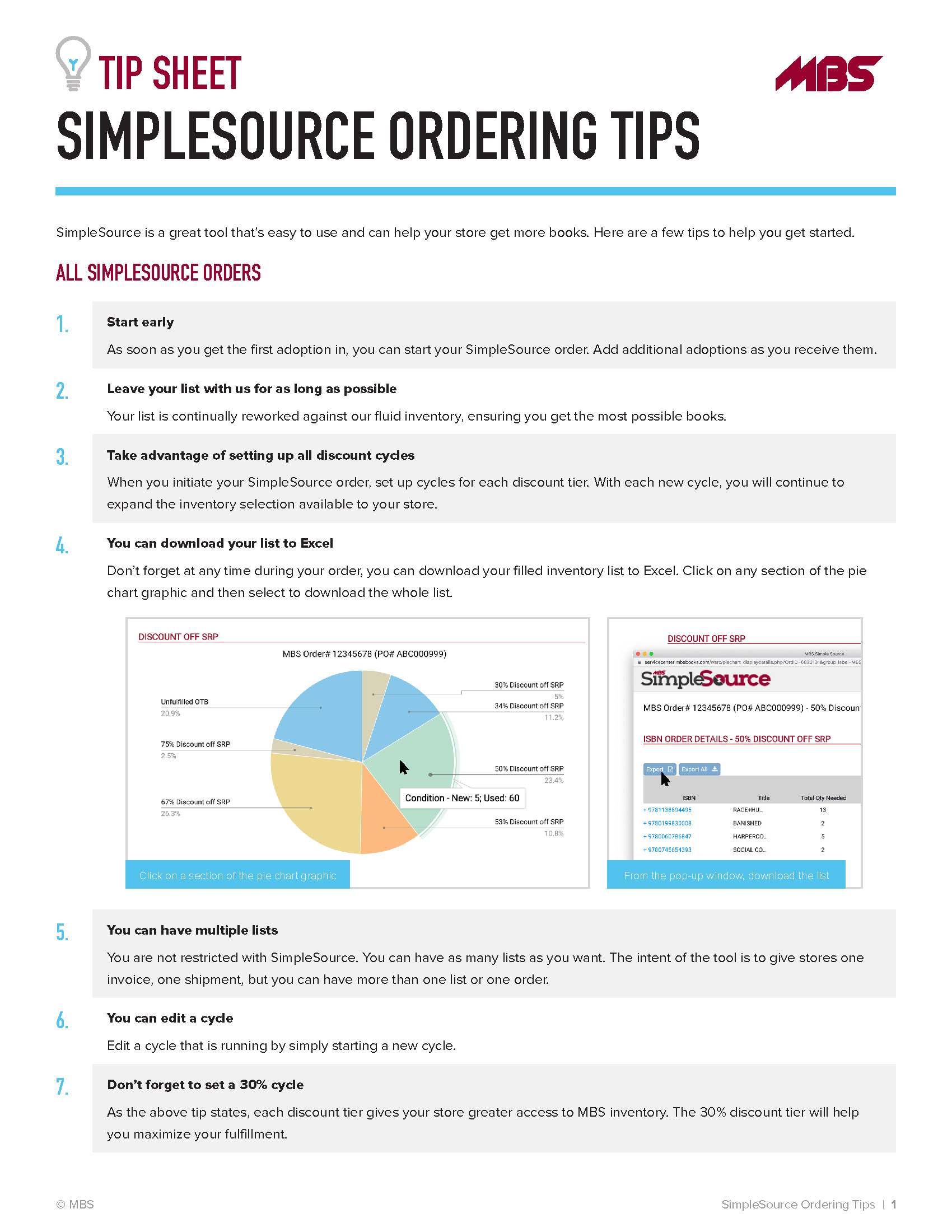 SimpleSource tip sheet