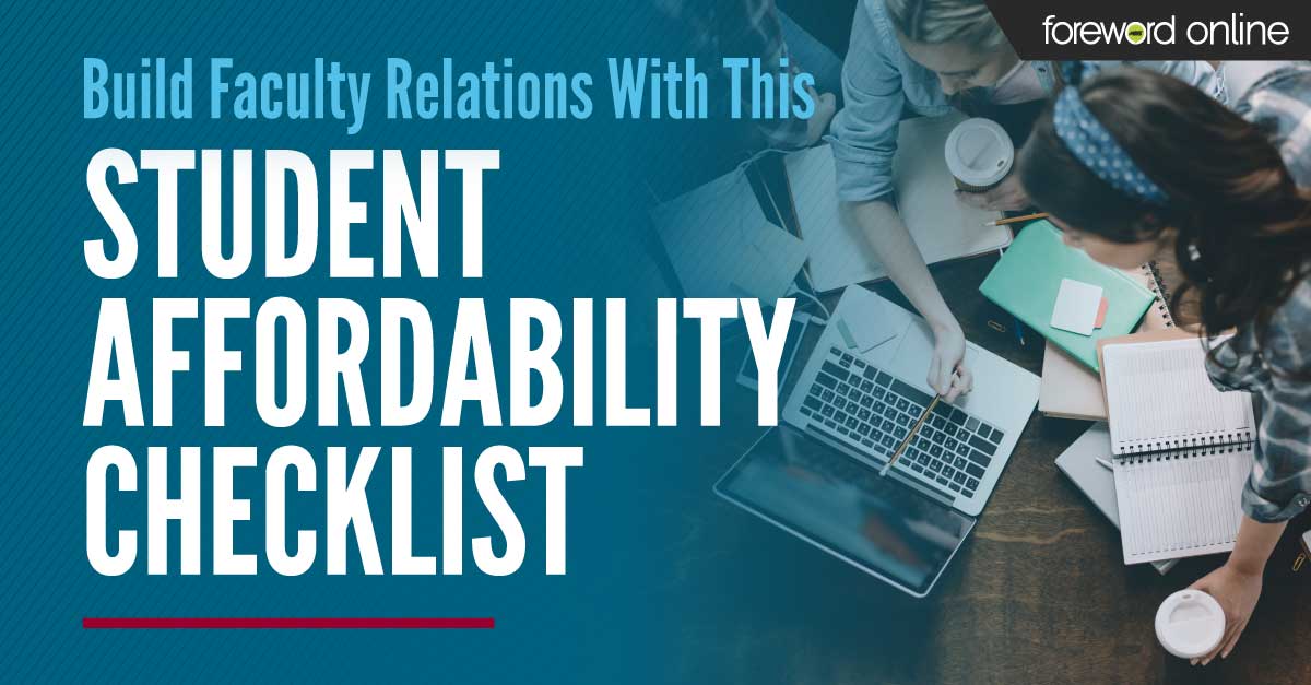 Build Faculty Relations With This Student Affordability Checklist