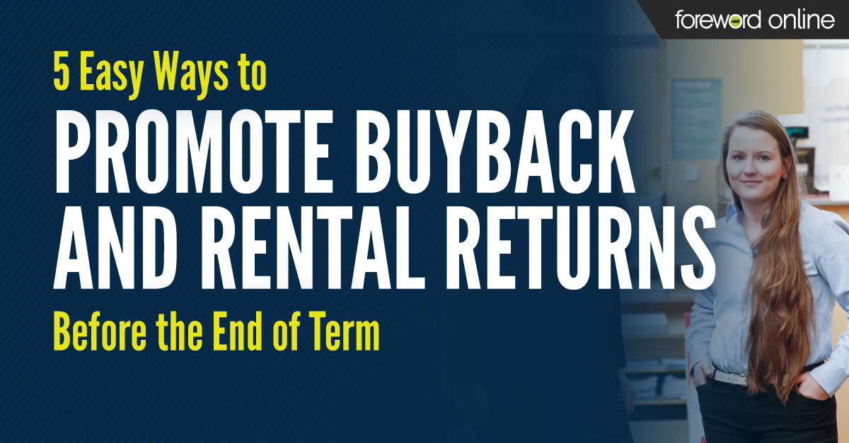 5 Easy Ways to Promote Buyback and Rental Returns