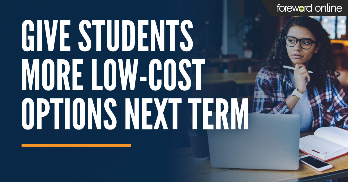 Give students more low-cost options next term