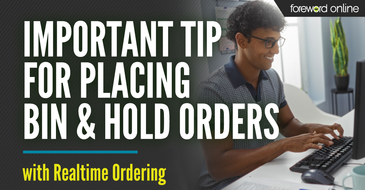Important Tip for placing Bin & Hold Orders With Realtime Ordering